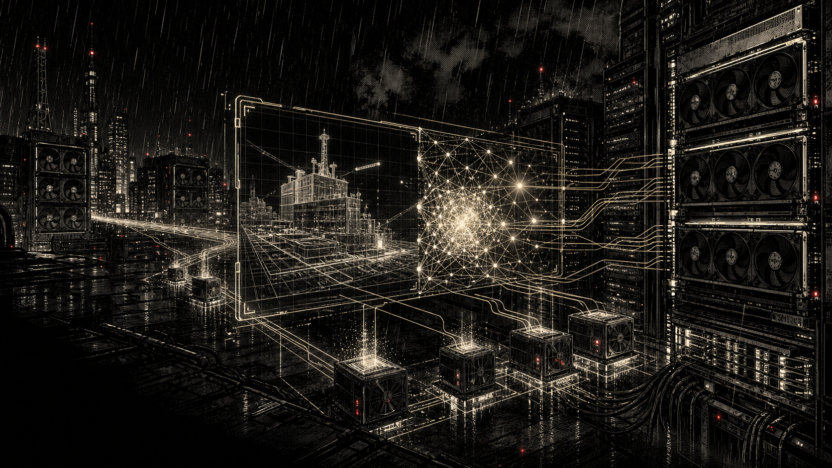 A manga-style distributed GPU network powering 3D rendering and artificial intelligence